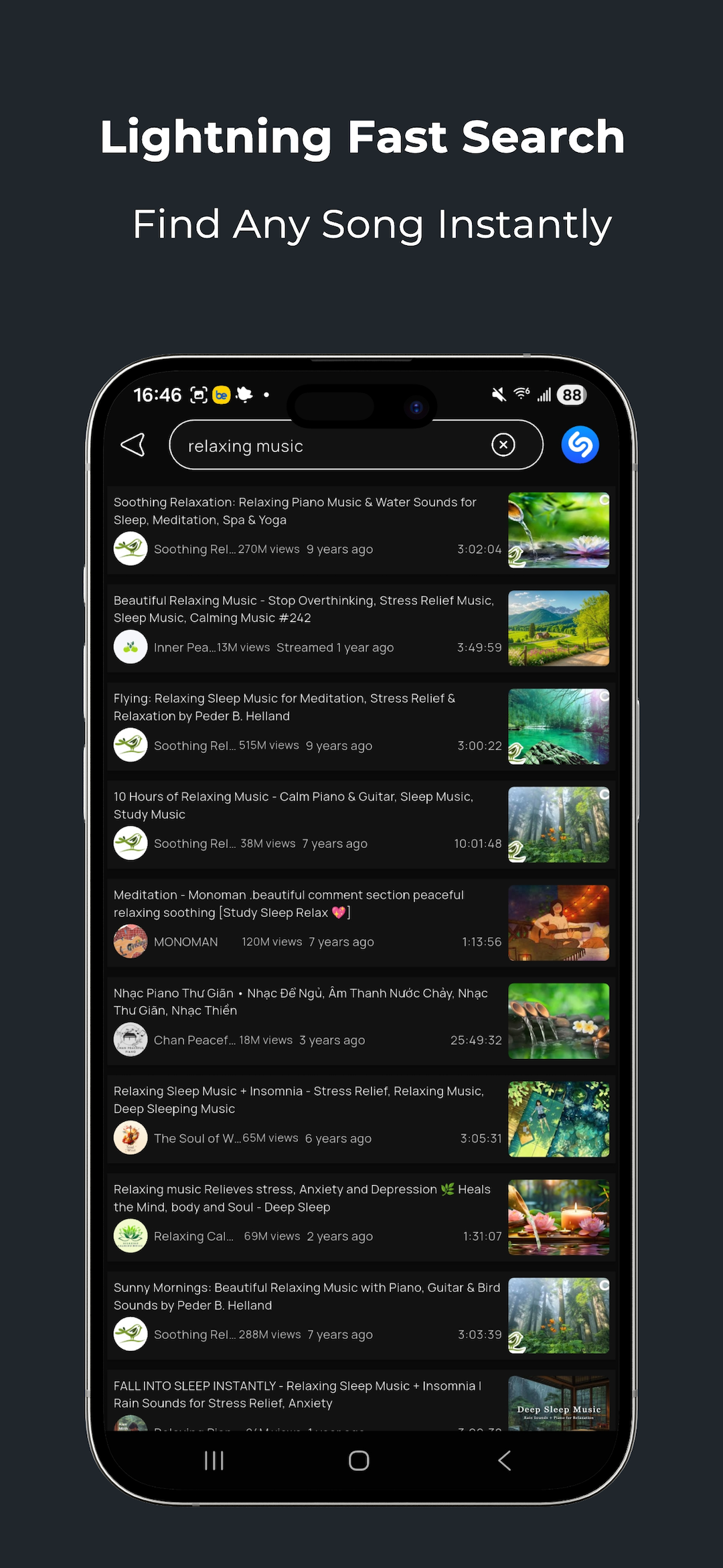 YMusic playlist and controls
